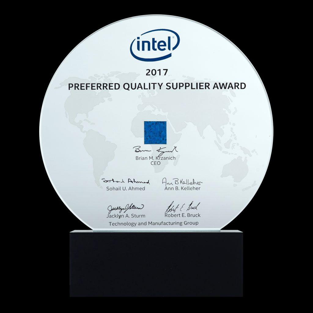 Intel 2017 PQS Award